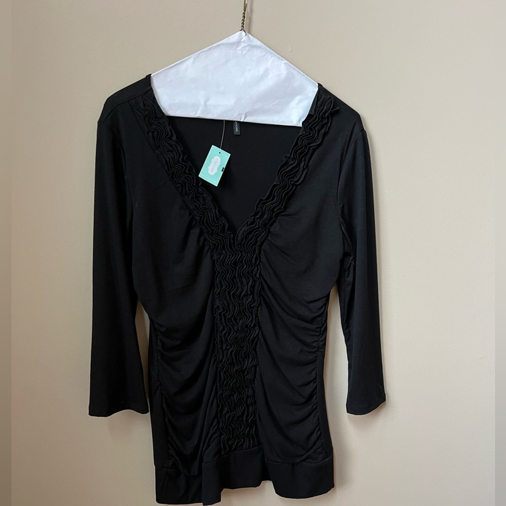 NWT- Black Long Sleeve Top
